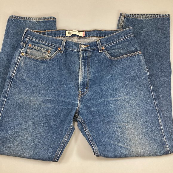 Levis 505 Mens 38 x 34 Denim Blue Jeans - Picture 1 of 6